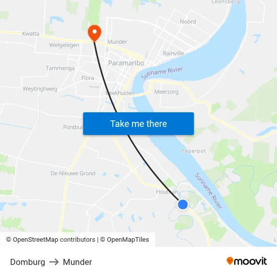 Domburg to Munder map
