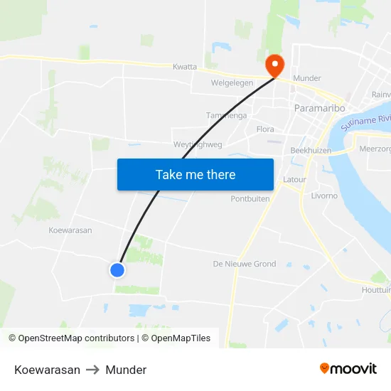 Koewarasan to Munder map