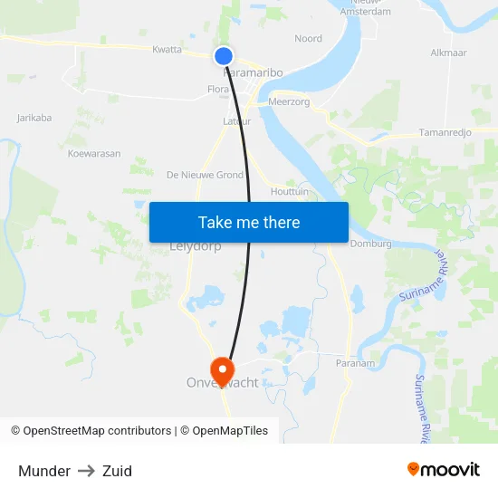 Munder to Zuid map