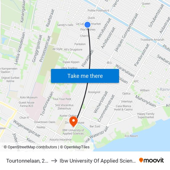 Tourtonnelaan, 238 to Ibw University Of Applied Sciences map