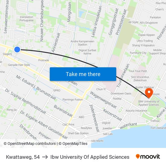 Kwattaweg, 54 to Ibw University Of Applied Sciences map