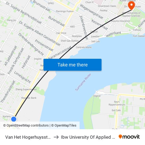 Van Het Hogerhuysstraat, 19 to Ibw University Of Applied Sciences map