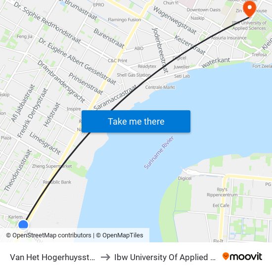 Van Het Hogerhuysstraat, 19 to Ibw University Of Applied Sciences map