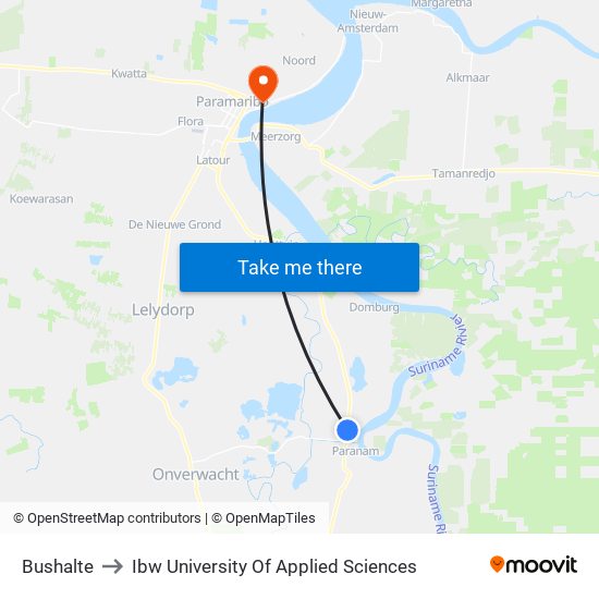 Bushalte to Ibw University Of Applied Sciences map