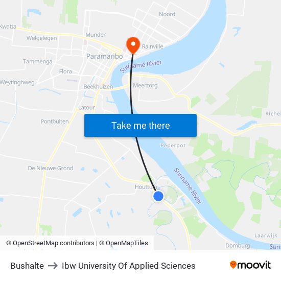 Bushalte to Ibw University Of Applied Sciences map