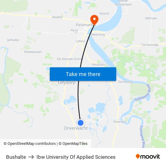 Bushalte to Ibw University Of Applied Sciences map