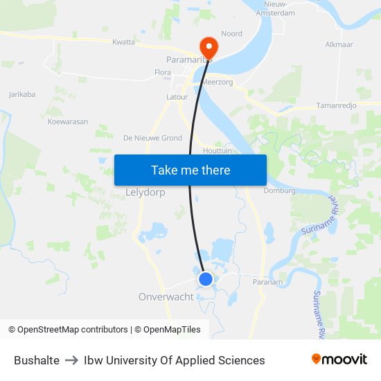 Bushalte to Ibw University Of Applied Sciences map