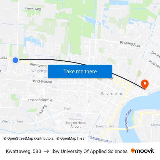 Kwattaweg, 580 to Ibw University Of Applied Sciences map