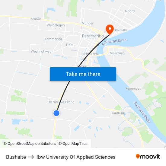 Bushalte to Ibw University Of Applied Sciences map