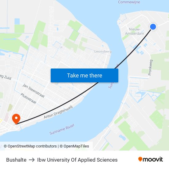 Bushalte to Ibw University Of Applied Sciences map