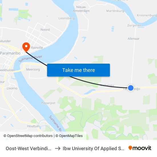 Oost-West Verbinding, 10 to Ibw University Of Applied Sciences map