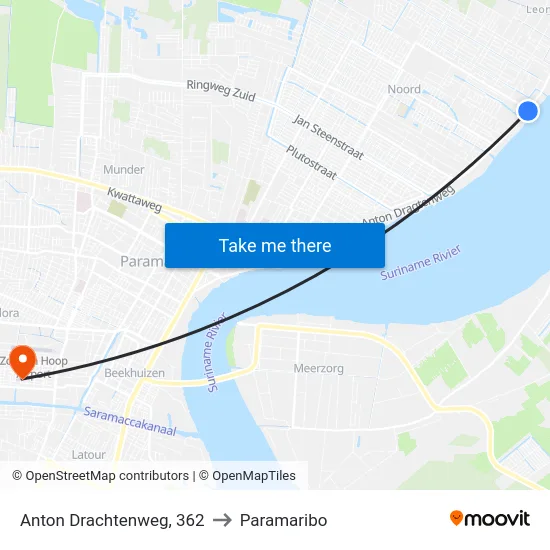 Anton Drachtenweg, 362 to Paramaribo map