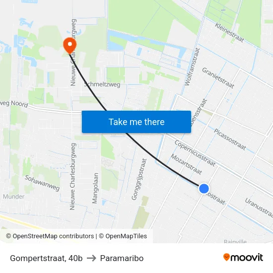 Gompertstraat, 40b to Paramaribo map