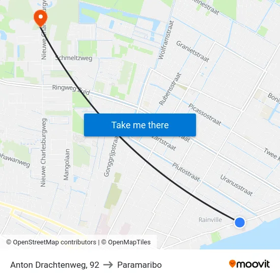 Anton Drachtenweg, 92 to Paramaribo map