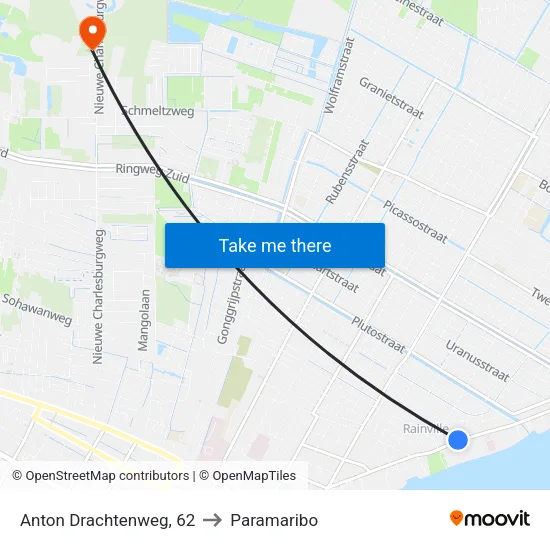 Anton Drachtenweg, 62 to Paramaribo map
