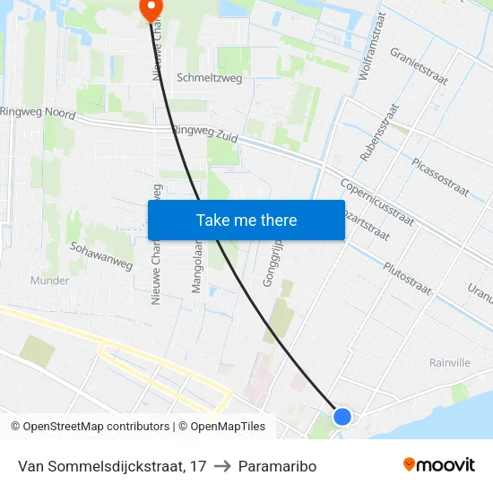 Van Sommelsdijckstraat, 17 to Paramaribo map