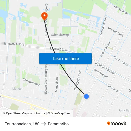 Tourtonnelaan, 180 to Paramaribo map
