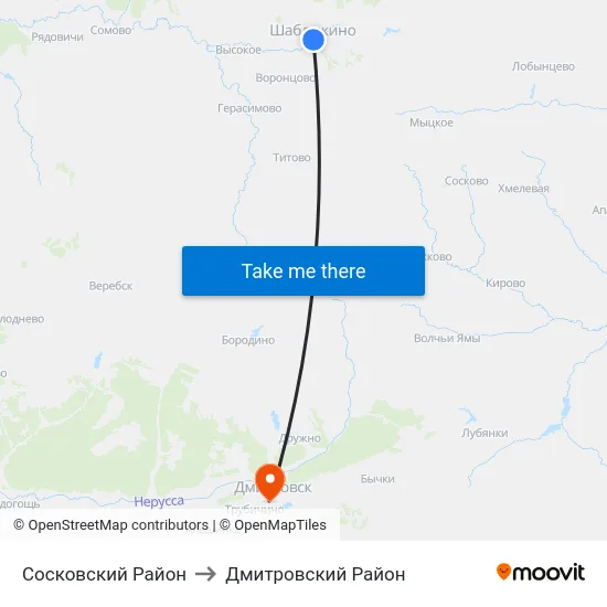 Сосковский Район to Дмитровский Район map