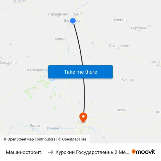 Машиностроительная Улица to Курский Государственный Медицинский Университет map