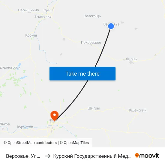 Верховье, Улица Победы to Курский Государственный Медицинский Университет map