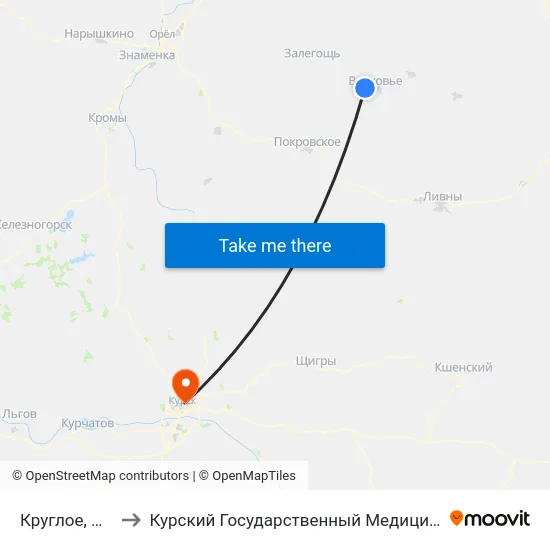 Круглое, Поворот to Курский Государственный Медицинский Университет map