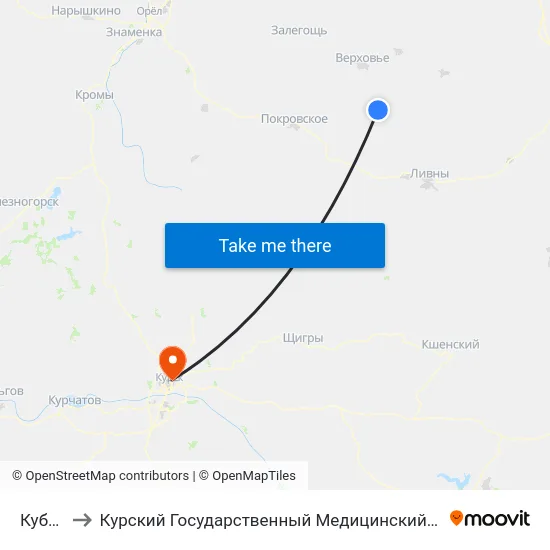 Кубань to Курский Государственный Медицинский Университет map