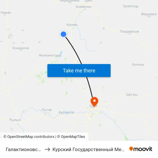 Галактионовский Посёлок to Курский Государственный Медицинский Университет map