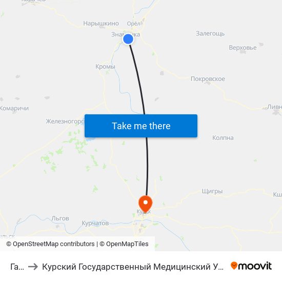 Гать to Курский Государственный Медицинский Университет map