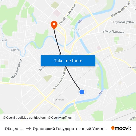 Общество Глухих to Орловский Государственный Университет. Медицинский Институт map