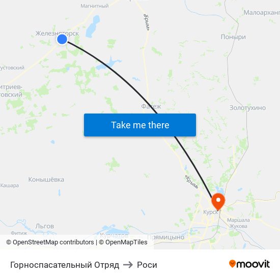 Горноспасательный Отряд to Роси map