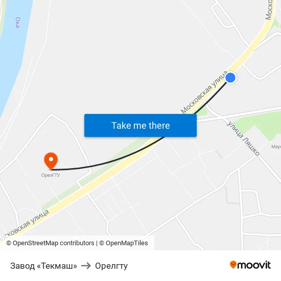 Завод «Текмаш» to Орелгту map