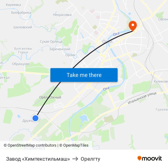 Завод «Химтекстильмаш» to Орелгту map