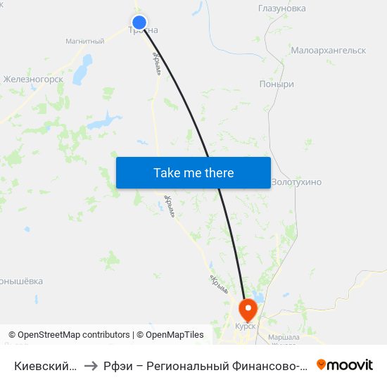 Киевский Поворот to Рфэи – Региональный Финансово-Экономический Институт map