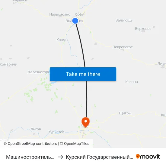 Машиностроительная Улица to Курский Государственный Университет map