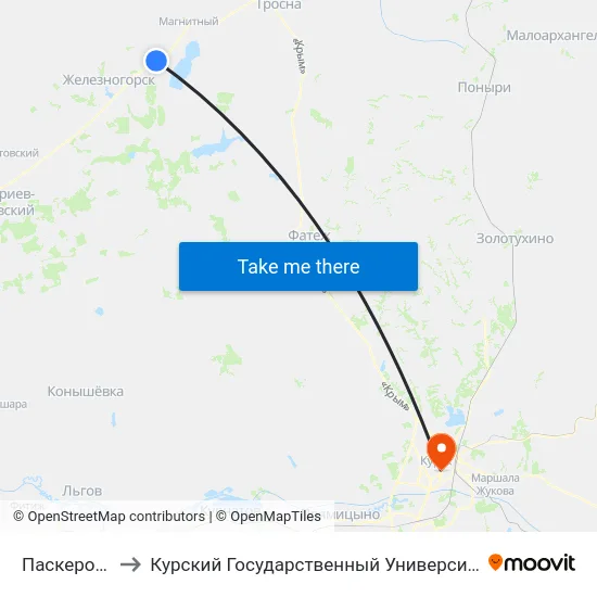 Паскерово to Курский Государственный Университет map