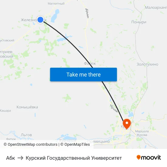 Абк to Курский Государственный Университет map