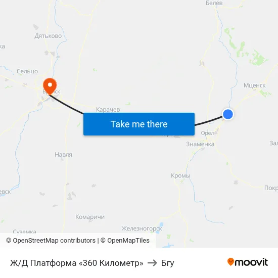 Railway Platform 360 Kilometer to BSU map
