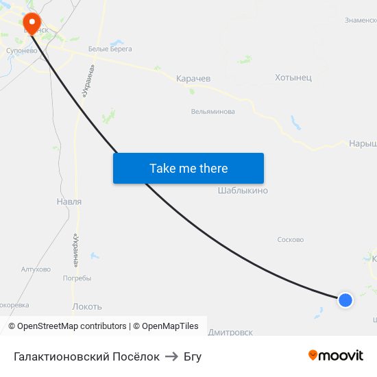 Галактионовский Посёлок to Бгу map