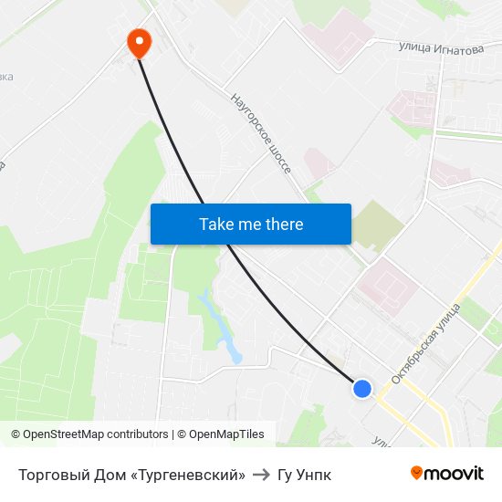 Торговый Дом «Тургеневский» to Гу Унпк map