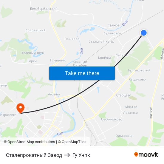 Сталепрокатный Завод to Гу Унпк map