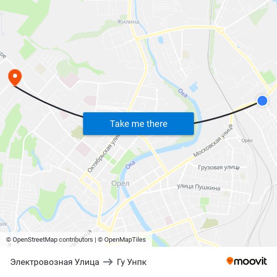 Электровозная Улица to Гу Унпк map