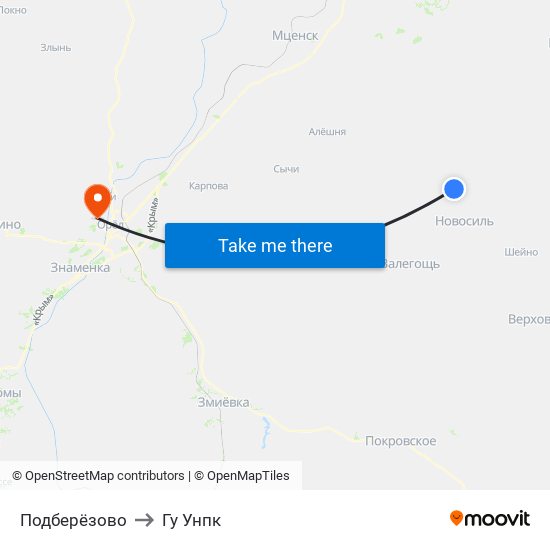 Подберёзово to Гу Унпк map