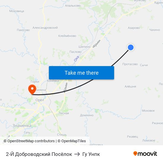 2-Й Доброводский Посёлок to Гу Унпк map