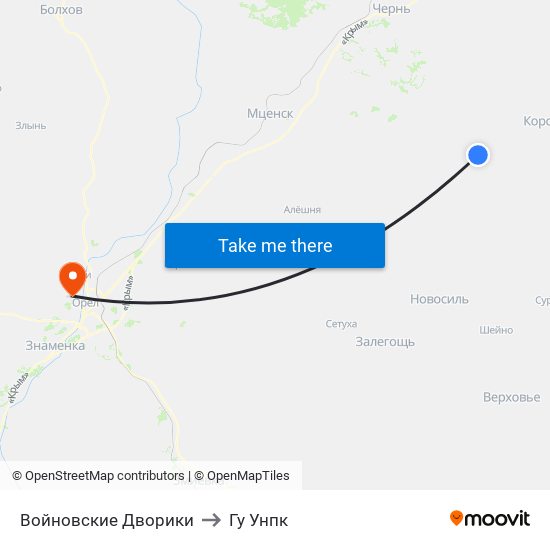 Войновские Дворики to Гу Унпк map