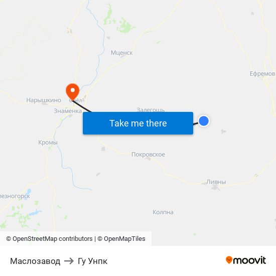 Маслозавод to Гу Унпк map