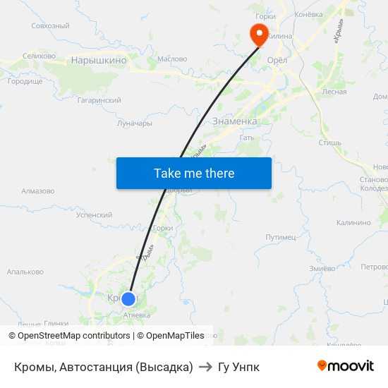 Кромы, Автостанция (Высадка) to Гу Унпк map