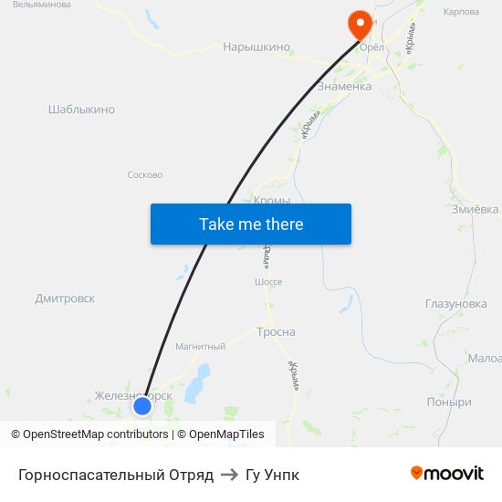 Горноспасательный Отряд to Гу Унпк map