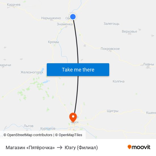 Магазин «Пятёрочка» to Юзгу (Филиал) map