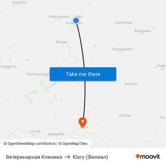 Ветеринарная Клиника to Юзгу (Филиал) map