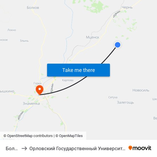 Болгары to Орловский Государственный Университет (Польский Корпус) map